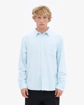 Camisa de franela orgánica – Azul polar