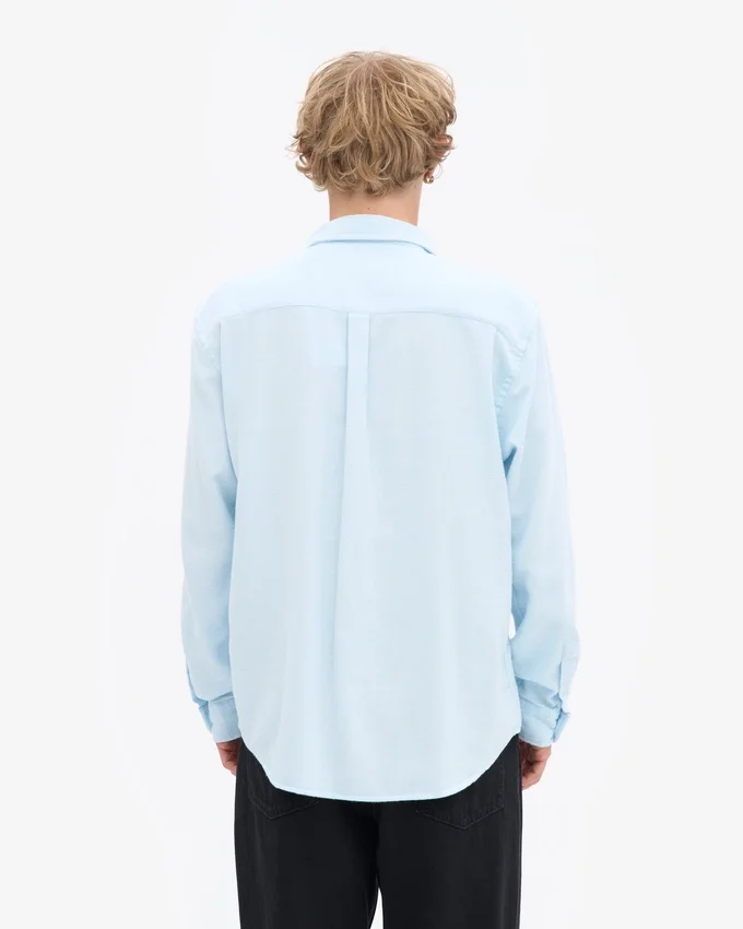 Camisa de franela orgánica - Azul polar