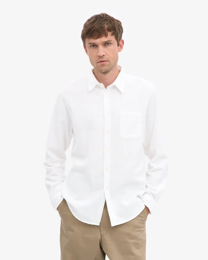 Camisa de franela orgánica - Blanco óptico