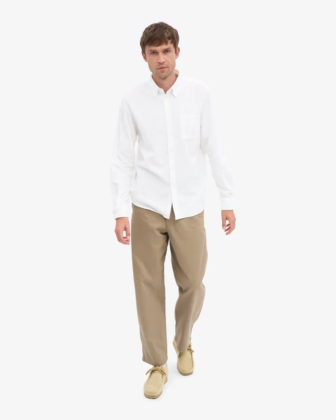 Camisa de franela orgánica - Blanco óptico