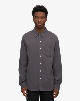 Camisa de franela orgánica – Gris lava