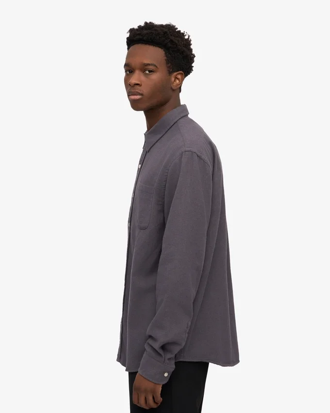 Camisa de franela orgánica - Gris lava