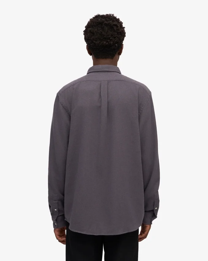 Camisa de franela orgánica - Gris lava