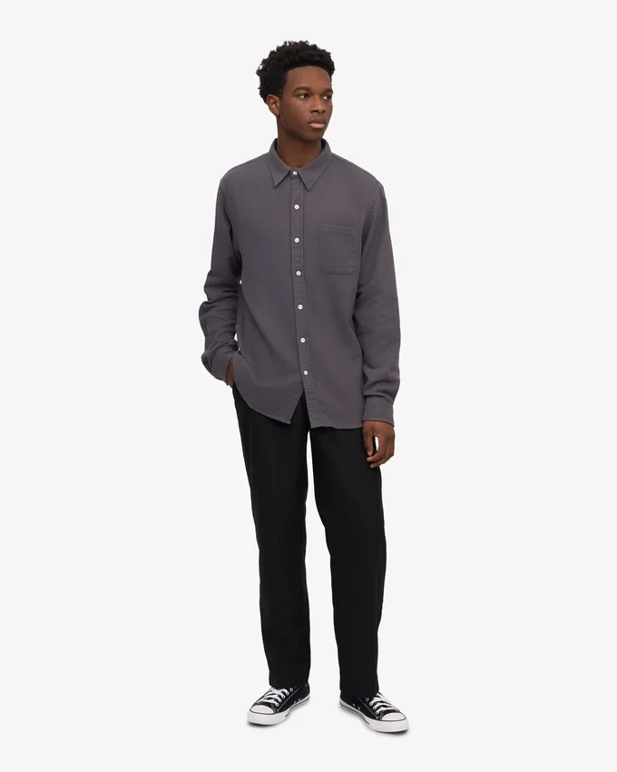 Camisa de franela orgánica - Gris lava