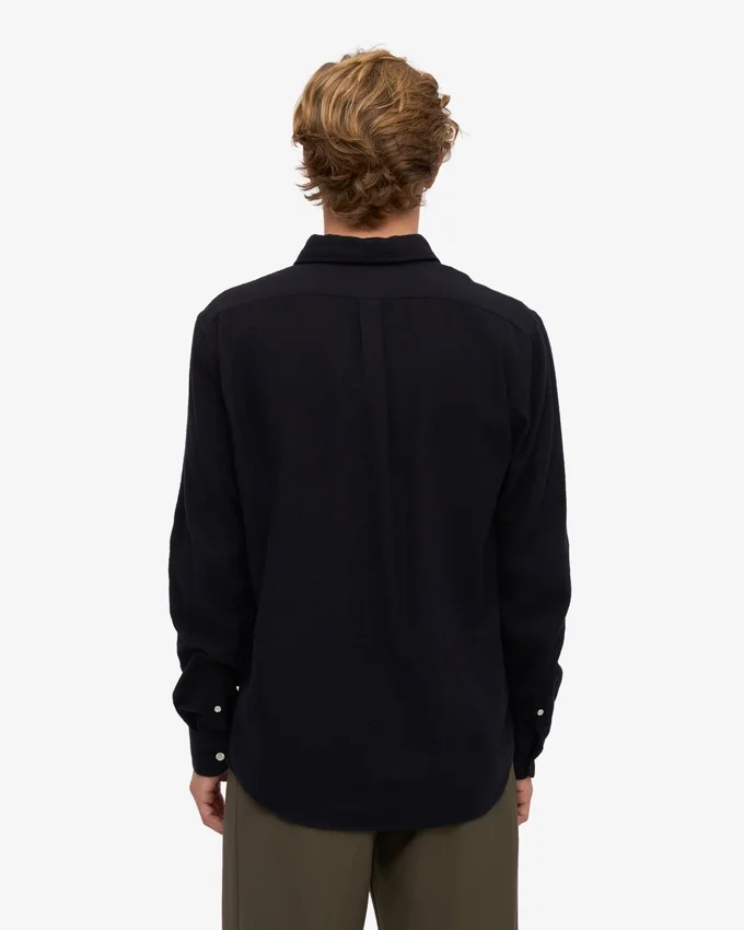 Camisa de franela orgánica - Negro intenso