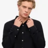 Camisa de franela orgánica - Negro intenso