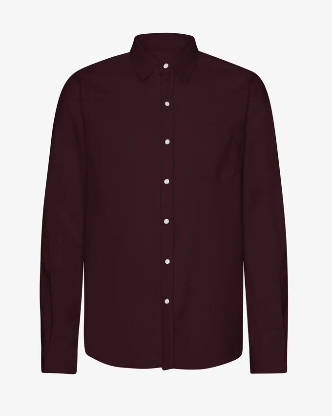 Camisa de franela orgánica - Rojo sangre de buey