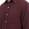 Camisa de franela orgánica - Rojo sangre de buey