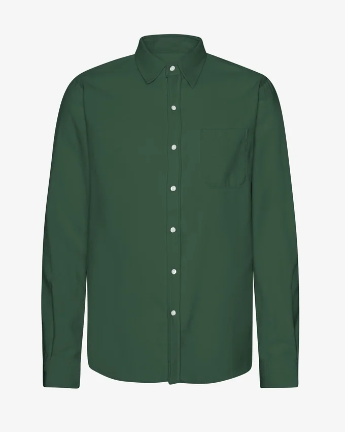 Camisa de franela orgánica - Verde esmeralda