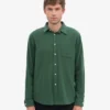 Camisa de franela orgánica - Verde esmeralda
