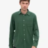 Camisa de franela orgánica - Verde esmeralda