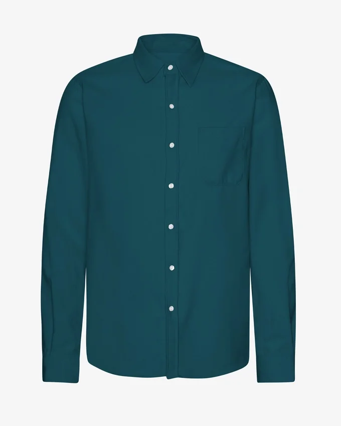 Camisa de franela orgánica - Verde océano