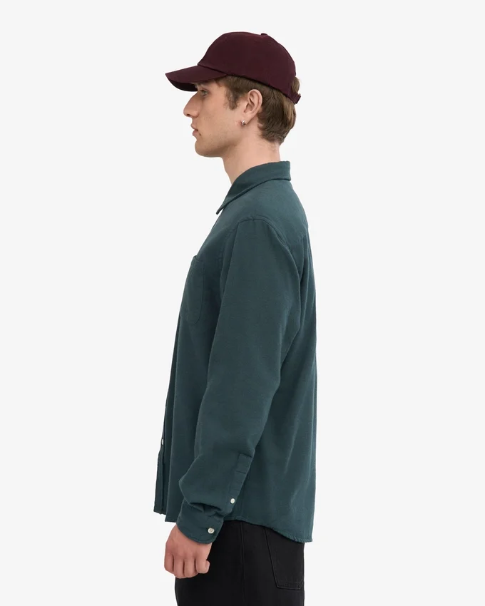 Camisa de franela orgánica - Verde océano