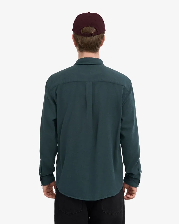 Camisa de franela orgánica - Verde océano