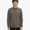 Camisa de franela orgánica - verde oliva apagado