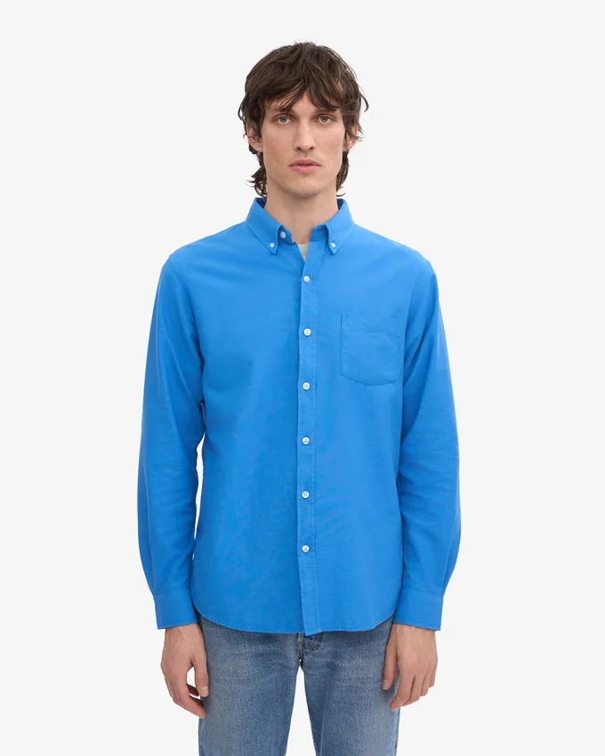 Camisa Organic Button Down - Azul Pacífico