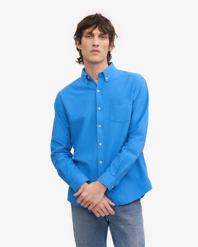 Camisa Organic Button Down - Azul Pacífico