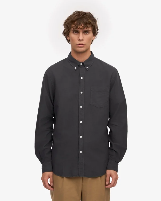 Camisa Organic Button Down - Gris lava