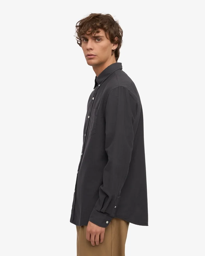 Camisa Organic Button Down - Gris lava