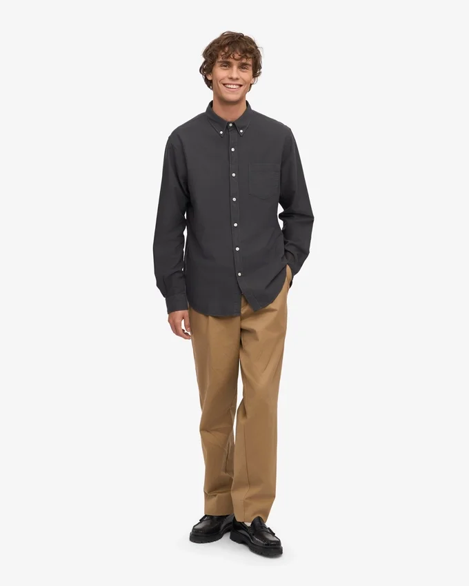 Camisa Organic Button Down - Gris lava
