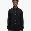 Camisa Organic Button Down - Negro intenso
