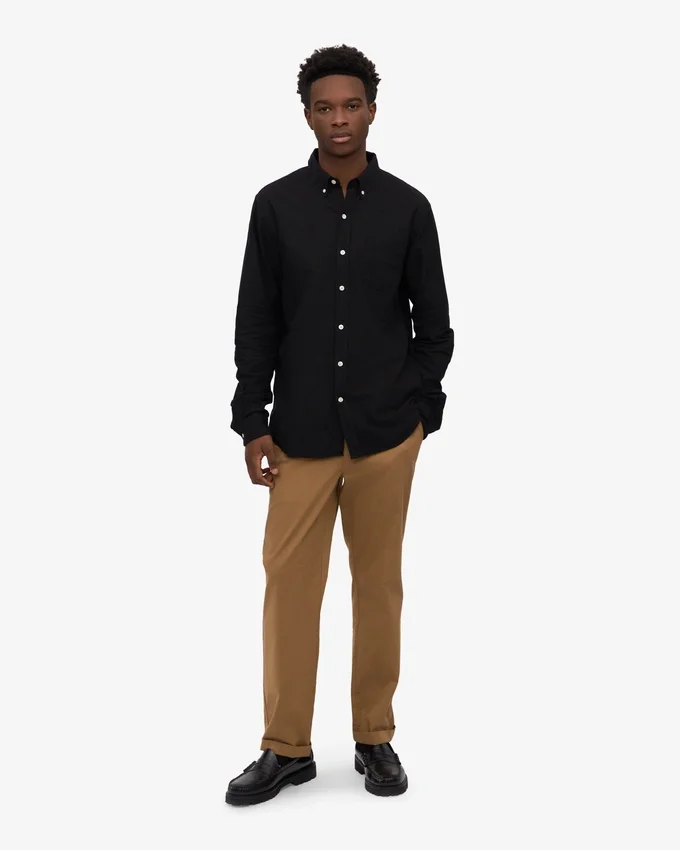 Camisa Organic Button Down - Negro intenso