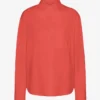 Camisa orgánica de corte holgado - Rojo mandarina