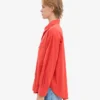 Camisa orgánica de corte holgado - Rojo mandarina