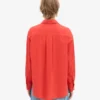 Camisa orgánica de corte holgado - Rojo mandarina