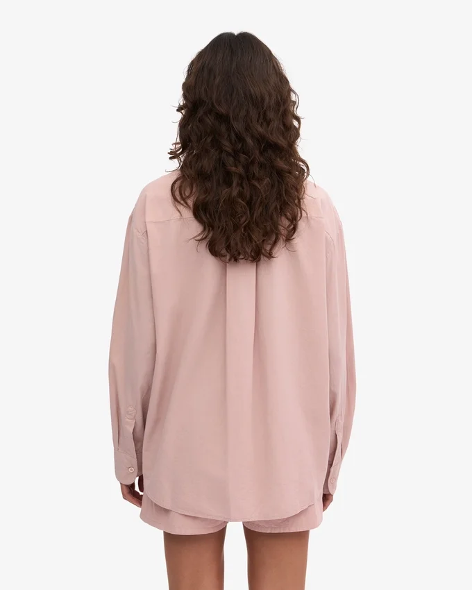 Camisa orgánica de corte holgado - Rosa descolorido
