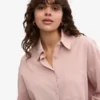 Camisa orgánica de corte holgado - Rosa descolorido