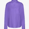 Camisa orgánica de corte holgado - Violeta ultra