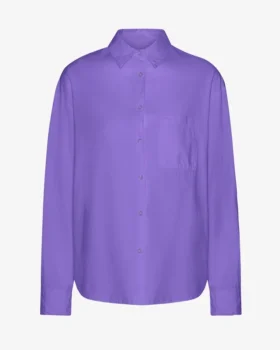 Camisa orgánica de corte holgado - Violeta ultra