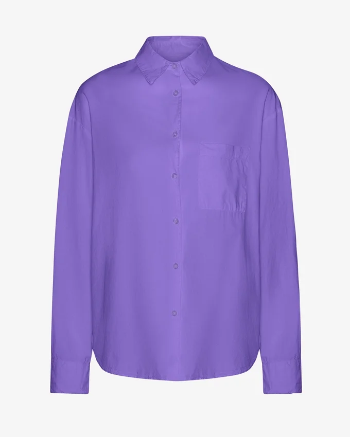 Camisa orgánica de corte holgado - Violeta ultra