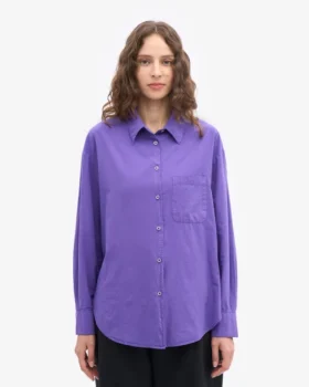 Camisa orgánica de corte holgado – Violeta ultra