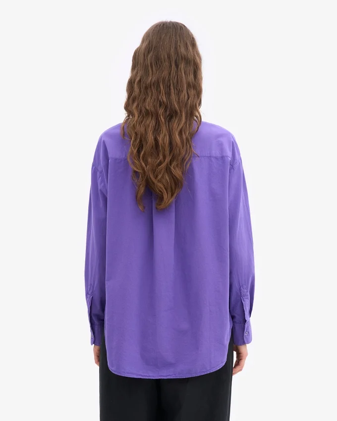 Camisa orgánica de corte holgado - Violeta ultra