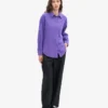 Camisa orgánica de corte holgado - Violeta ultra