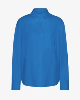 Camisa orgánica oversize - Azul Pacífico