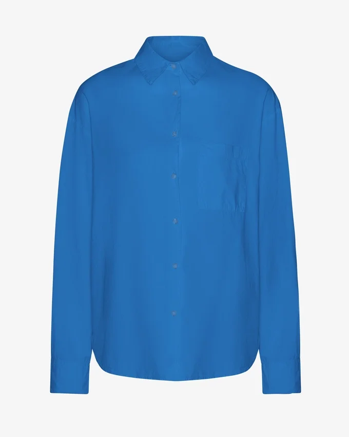 Camisa orgánica oversize - Azul Pacífico