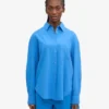 Camisa orgánica oversize - Azul Pacífico