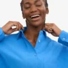 Camisa orgánica oversize - Azul Pacífico
