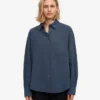 Camisa orgánica oversize - Azul petróleo
