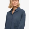 Camisa orgánica oversize - Azul petróleo
