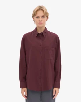 Camisa orgánica oversize – Rojo sangre