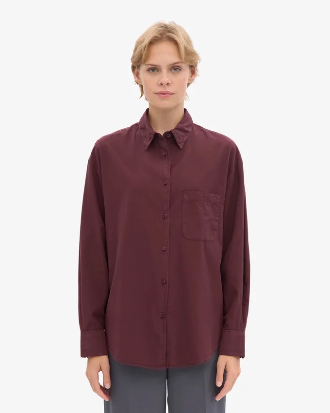 Camisa orgánica oversize - Rojo sangre