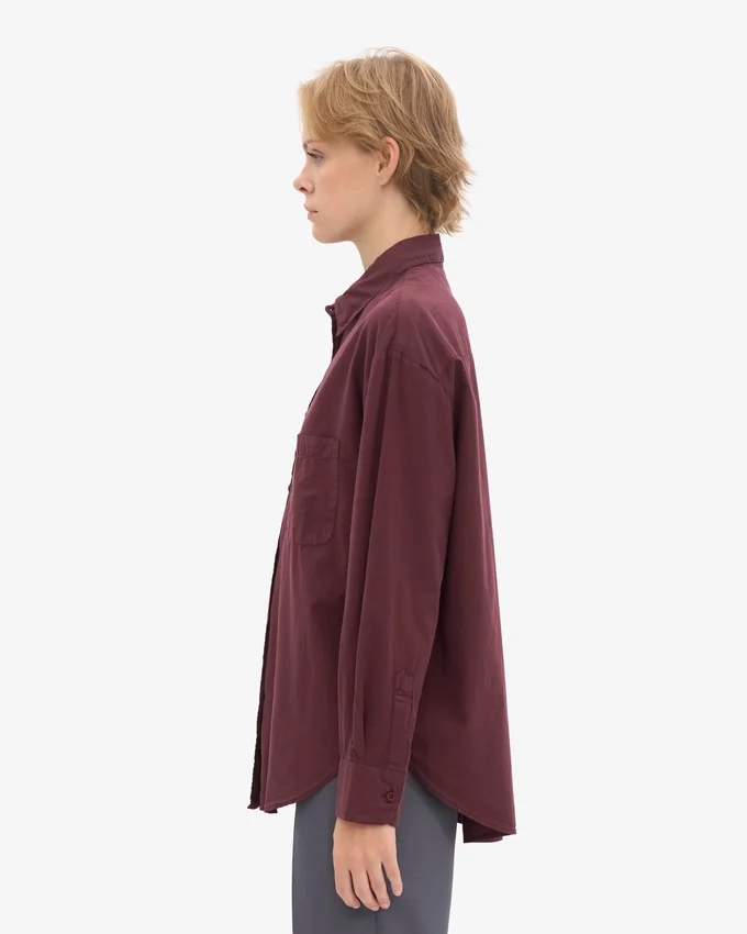 Camisa orgánica oversize - Rojo sangre