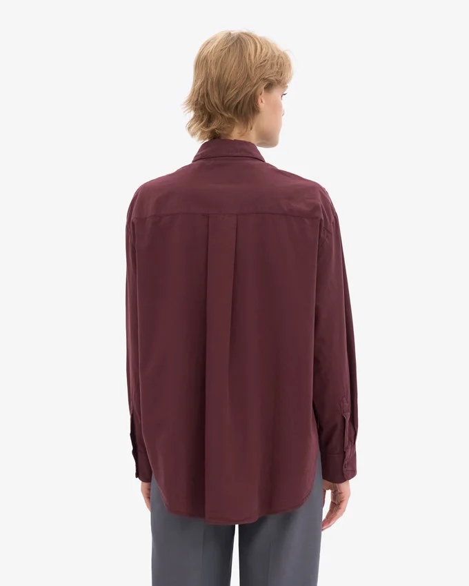 Camisa orgánica oversize - Rojo sangre