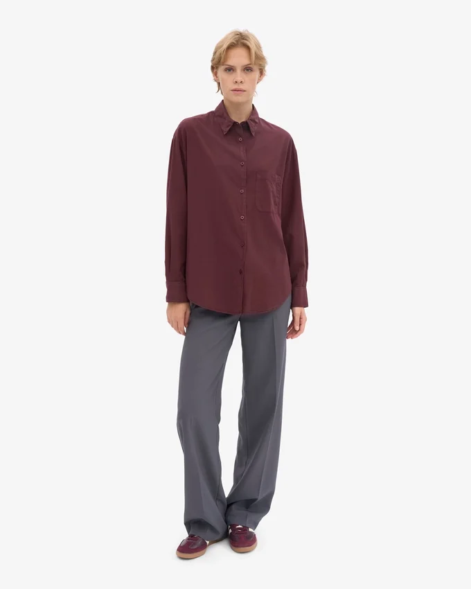 Camisa orgánica oversize - Rojo sangre