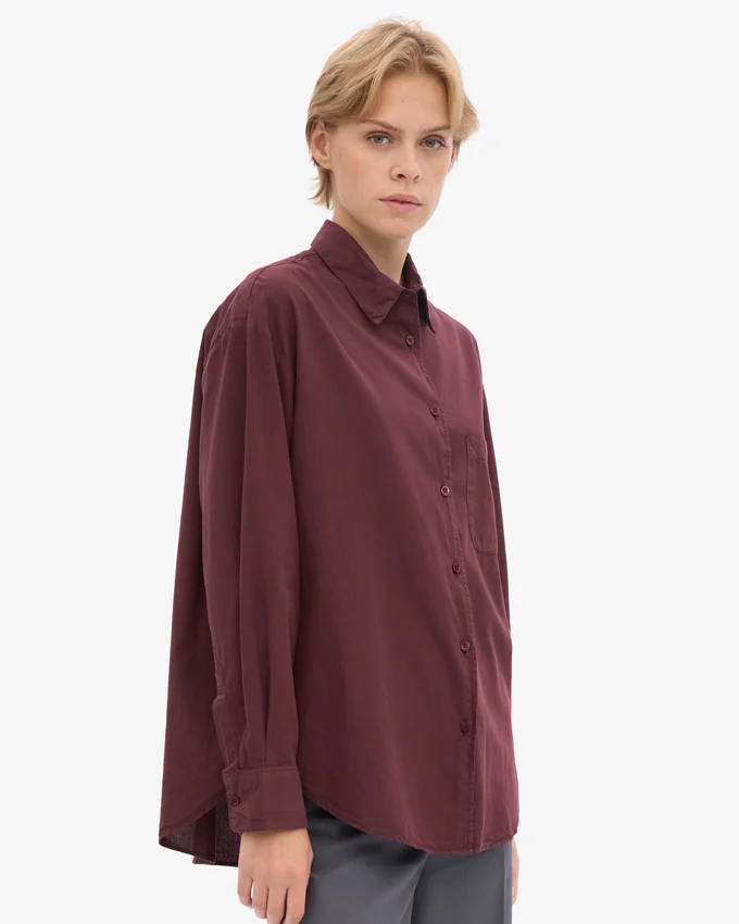 Camisa orgánica oversize - Rojo sangre