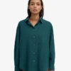 Camisa orgánica oversize - Verde océano
